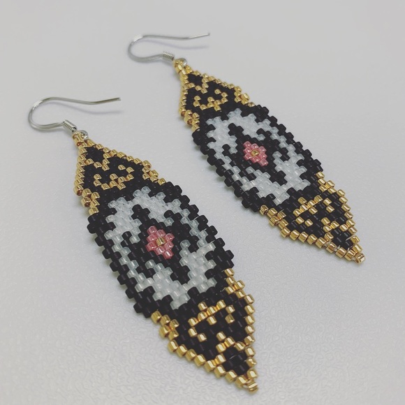 Handmade 14k Gold Plated Seed Beads Earrings